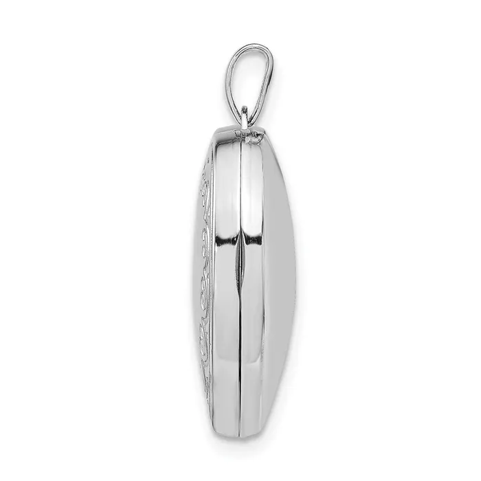 Sterling Silver Rhodiumplated Heart Locket TreasureFineJewelers Rings