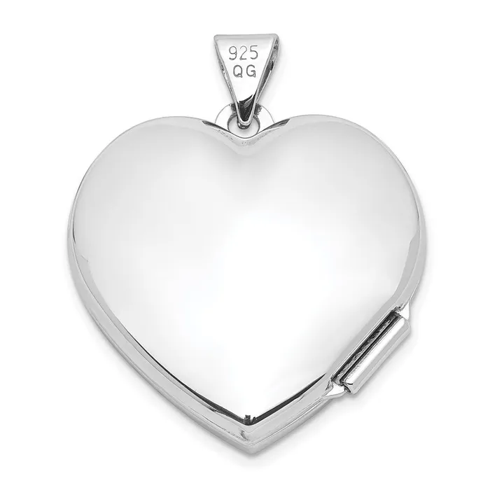Sterling Silver Rhodiumplated Heart Locket TreasureFineJewelers Rings