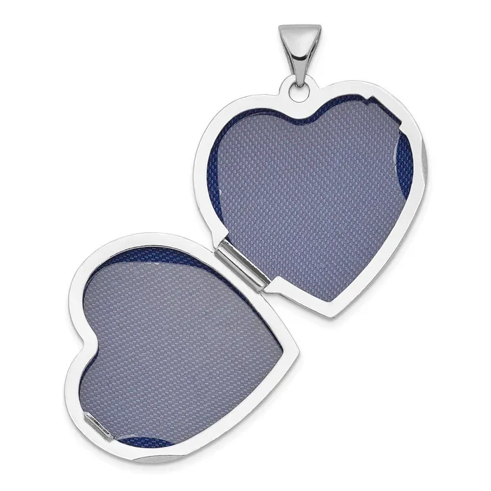Sterling Silver Rhodiumplated Heart Locket TreasureFineJewelers Rings