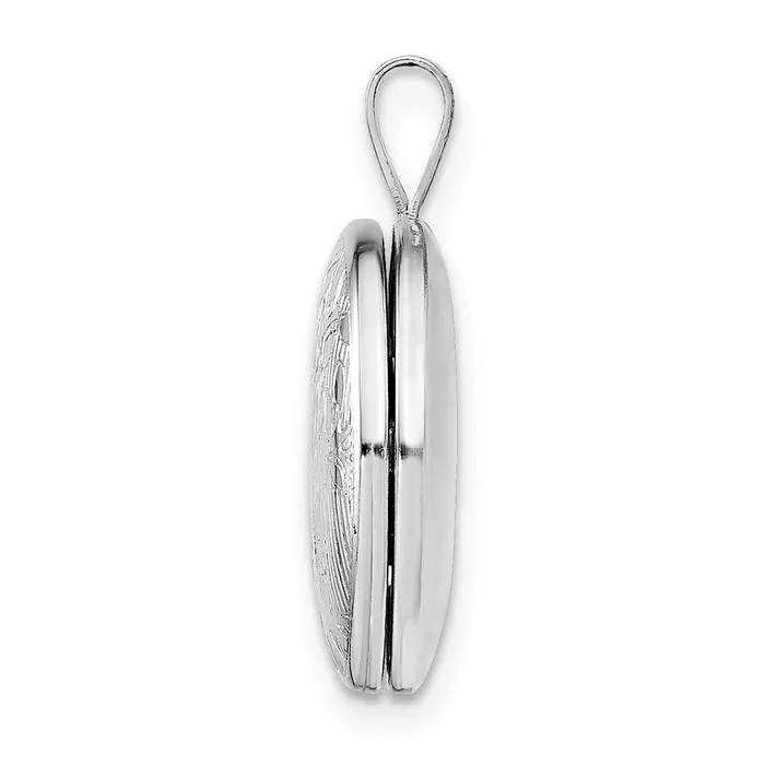 Sterling Silver Rhodiumplated Round Tree Design Locket TreasureFineJewelers Necklaces