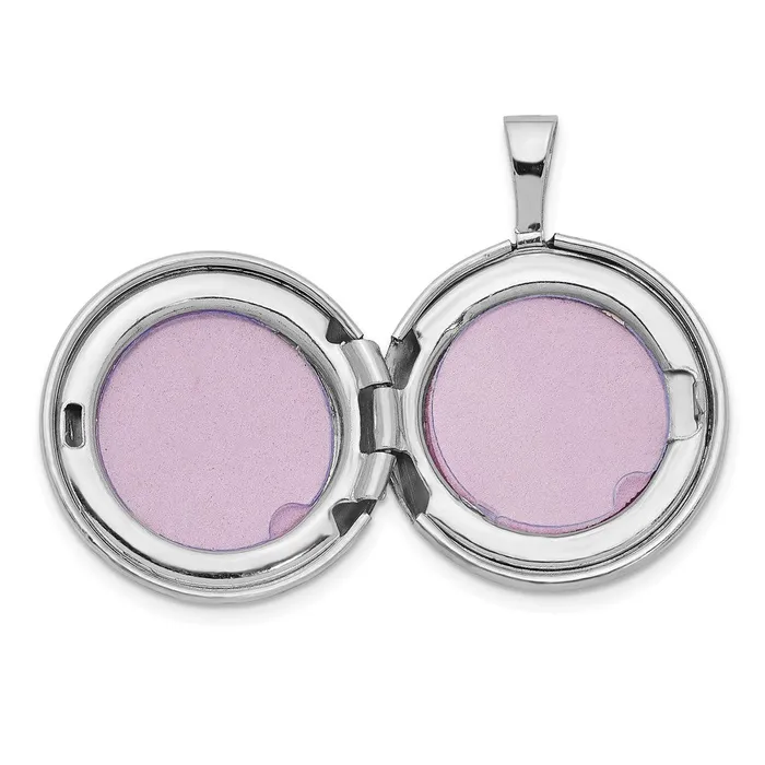 Sterling Silver Rhodiumplated Round Tree Design Locket TreasureFineJewelers Necklaces