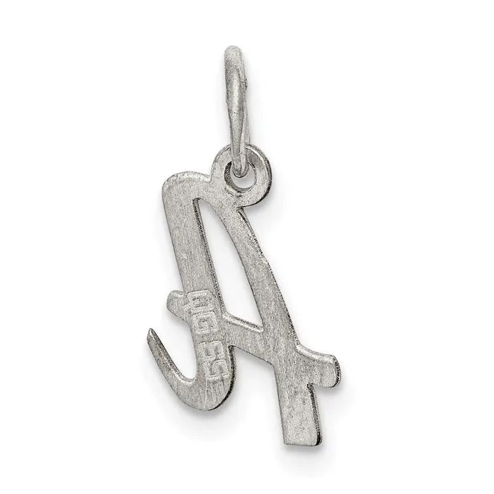 Sterling Silver Rhodiumplated Script Letter Z Initial Charm TreasureFineJewelers Necklaces
