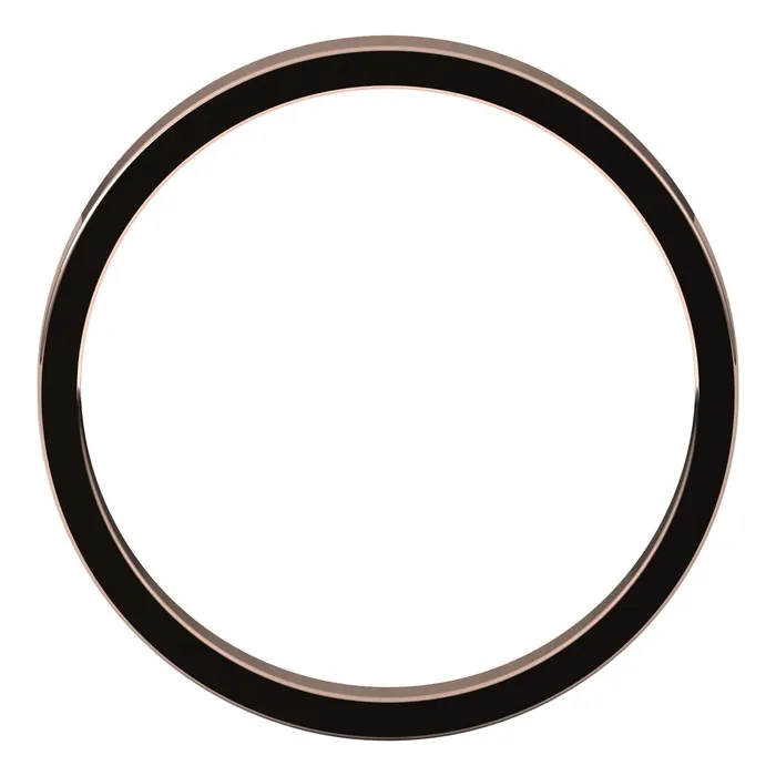 TreasureFineJewelers 10K Rose Gold 25 mm flat Wedding Band Rings