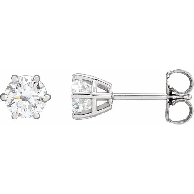 TreasureFineJewelers 14K White Gold 1 CTW Natural Diamond Stud Earrings Earrings TreasureFineJewelers 14K White Gold 1 CTW Natural Diamond Stud Earrings Earrings