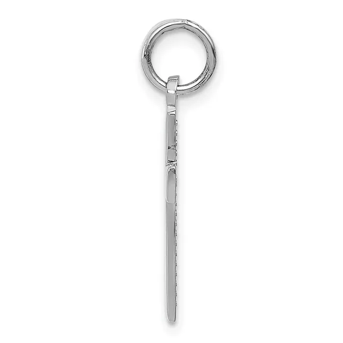 TreasureFineJewelers 14k White Gold Cross Pendant Necklaces