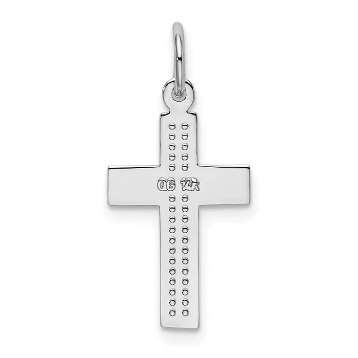 TreasureFineJewelers 14k White Gold Cross Pendant Necklaces