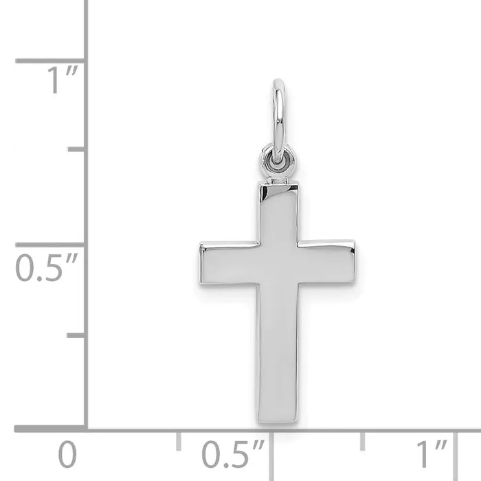 TreasureFineJewelers 14k White Gold Cross Pendant Necklaces