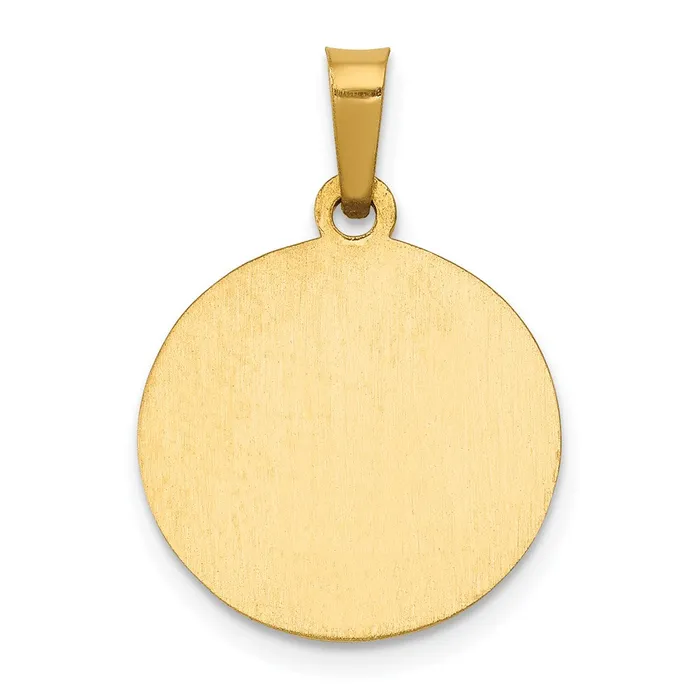 TreasureFineJewelers 14k Yellow Gold Polished and Satin St Gerard Medal Hollow Pendant Necklaces