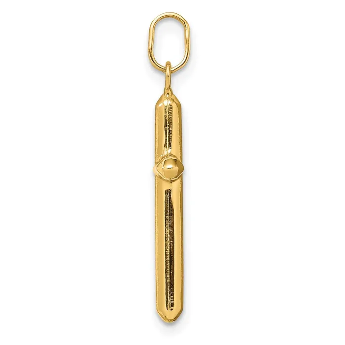 TreasureFineJewelers 14k Yellow Gold Polished Hollow Latin Cross Charm Charm Necklaces