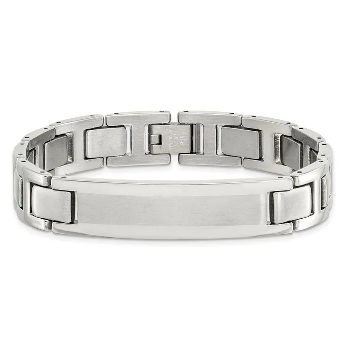 TreasureFineJewelers Bracelets Chisel Stainless Steel Brushed and Polished 825 inch ID Bracelet
