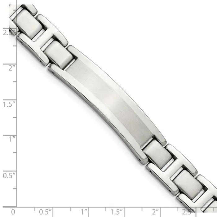TreasureFineJewelers Bracelets Chisel Stainless Steel Brushed and Polished 825 inch ID Bracelet