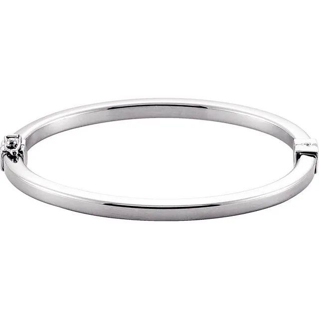 TreasureFineJewelers Bracelets Sterling Silver 4 mm Hinged Bangle 7 Bracelet TreasureFineJewelers Bracelets Sterling Silver 4 mm Hinged Bangle 7 Bracelet