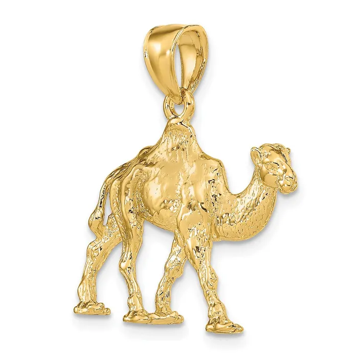 TreasureFineJewelers Charm Necklaces 14K 3D Camel Charm