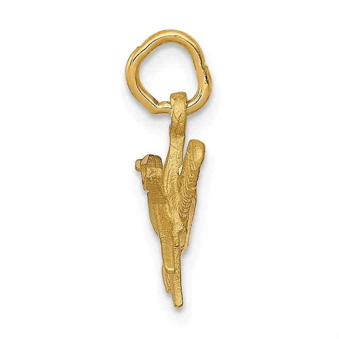 TreasureFineJewelers Charm Necklaces 14k Comb and Scissors Charm
