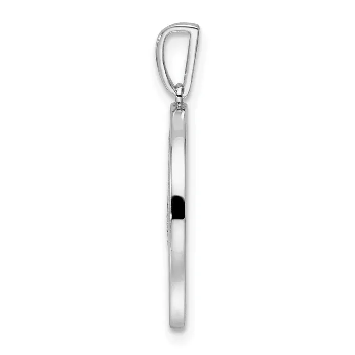 TreasureFineJewelers Charm Necklaces 14K White Gold Gatsby Diamond Initial Y Charm