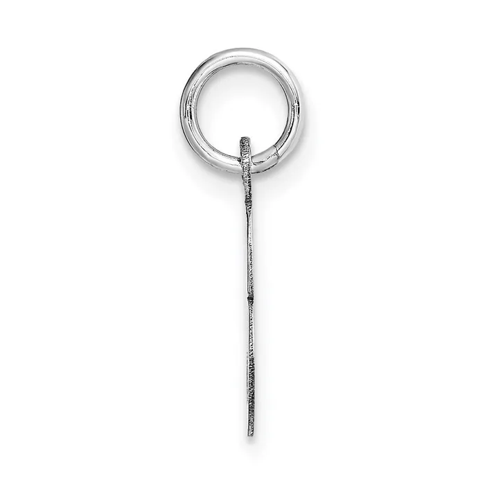 TreasureFineJewelers Charm Necklaces 14k White Gold Small Script Letter E Initial Charm
