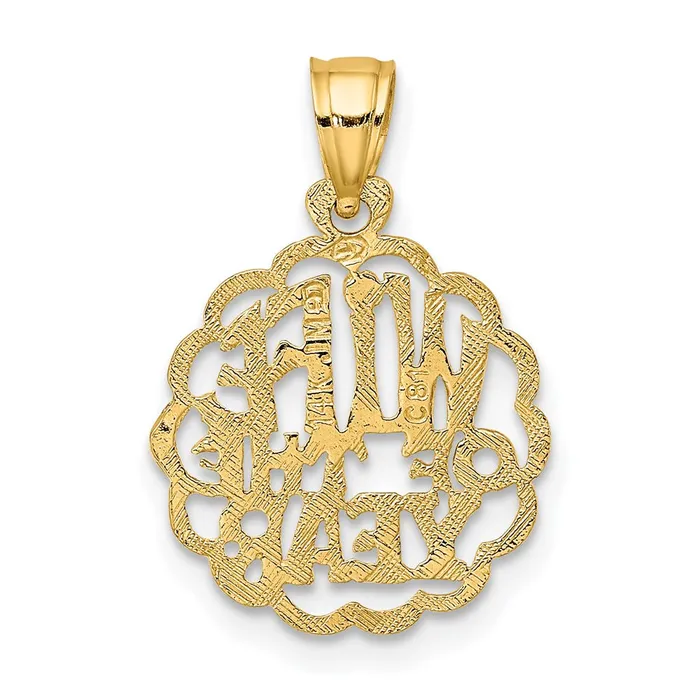 TreasureFineJewelers Charm Necklaces 14k WIFE OF THE YEAR Charm