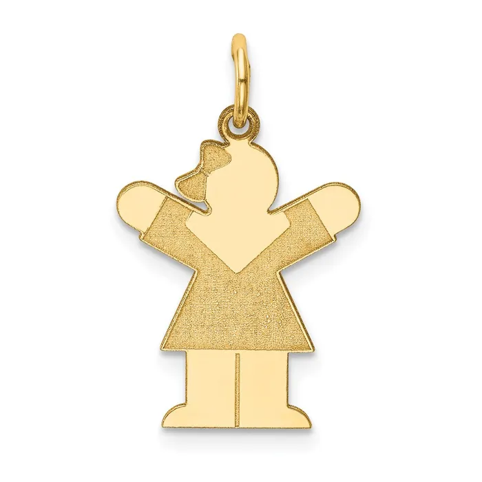 TreasureFineJewelers Charm Necklaces 14k Yellow Gold Kid Charm