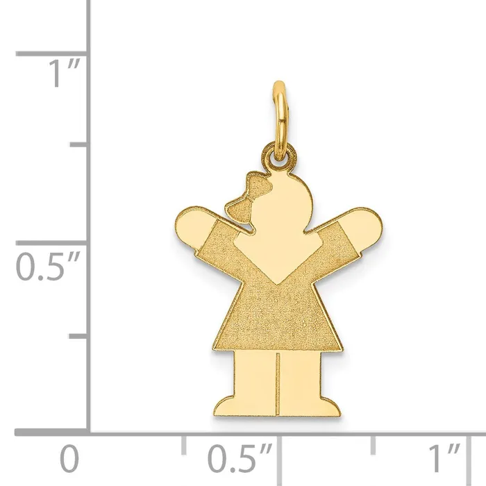 TreasureFineJewelers Charm Necklaces 14k Yellow Gold Kid Charm