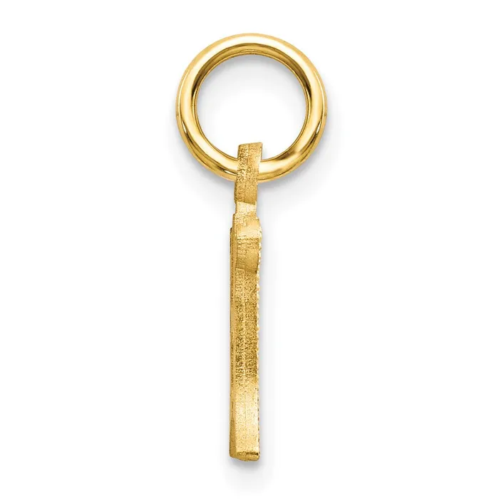TreasureFineJewelers Charm Necklaces 14k Yellow Gold Letter H Initial Charm