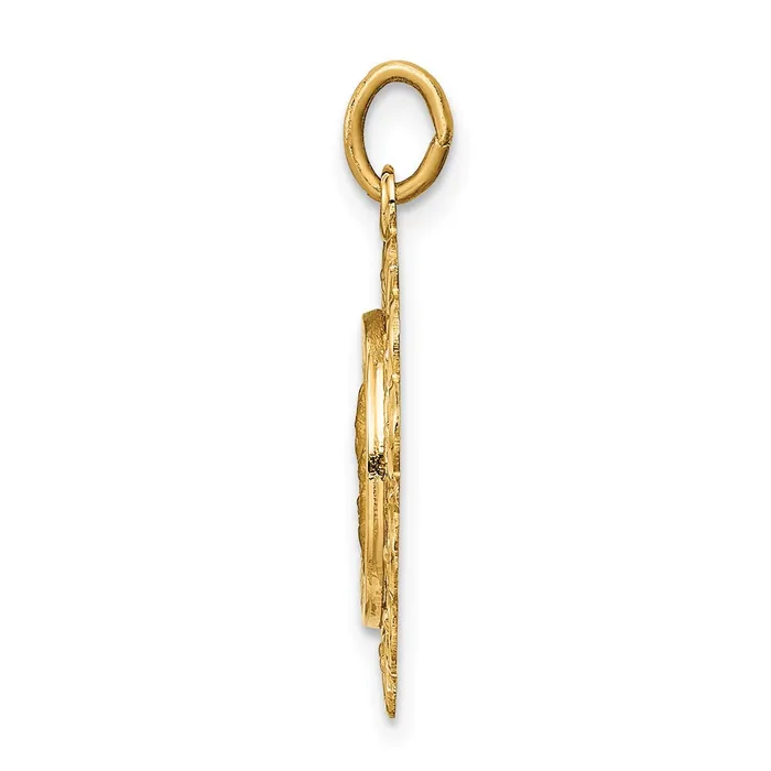 TreasureFineJewelers Charm Necklaces 14k Yellow Gold Matka Boska Medal Charm