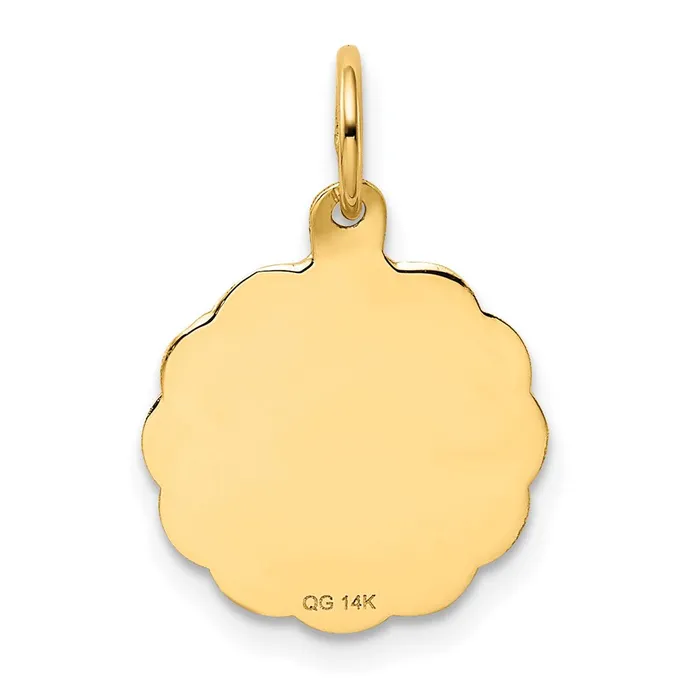 TreasureFineJewelers Charm Necklaces 14k Yellow Gold Wedding Bells Charm