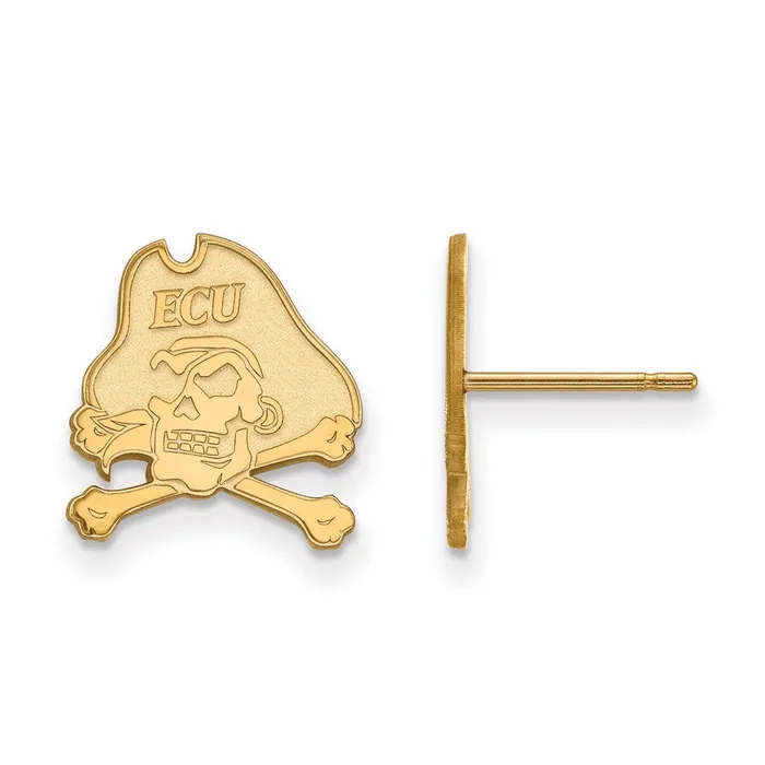 TreasureFineJewelers Earrings 10K Yellow Gold East Carolina University Small Post Earrings TreasureFineJewelers Earrings 10K Yellow Gold East Carolina University Small Post Earrings