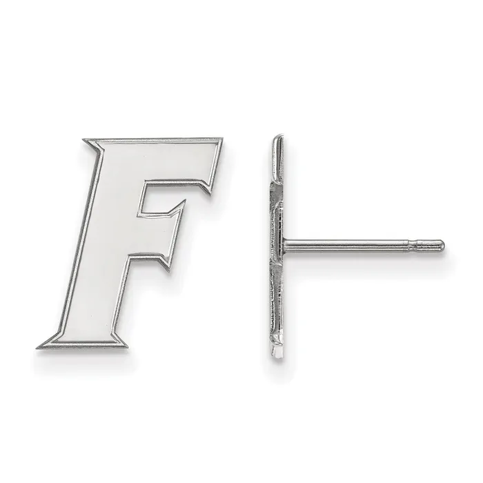 TreasureFineJewelers Earrings 14k White Gold University of Florida Letter F Small Post Earrings TreasureFineJewelers Earrings 14k White Gold University of Florida Letter F Small Post Earrings