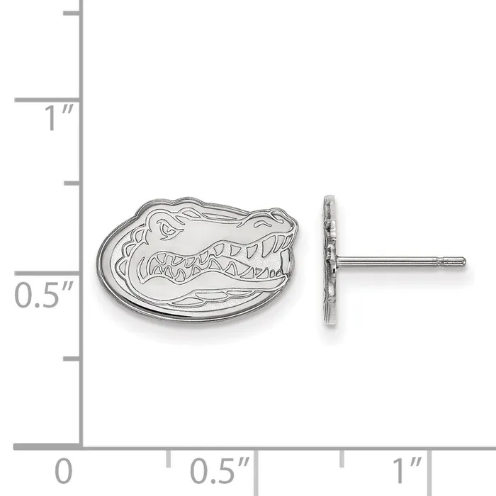 TreasureFineJewelers Earrings 14k White Gold University of Florida XS Post Earrings