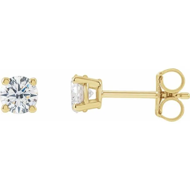 TreasureFineJewelers Earrings 14K Yellow Gold 34 CTW LabGrown Diamond Stud Earrings TreasureFineJewelers Earrings 14K Yellow Gold 34 CTW LabGrown Diamond Stud Earrings