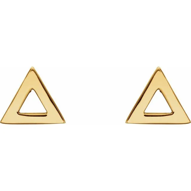 TreasureFineJewelers Earrings 14K Yellow Triangle Earrings