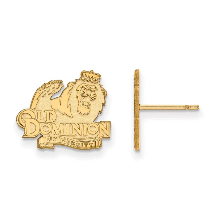 TreasureFineJewelers Earrings Sterling Silver Goldplated Old Dominion University Small Post Earrings TreasureFineJewelers Earrings Sterling Silver Goldplated Old Dominion University Small Post Earrings