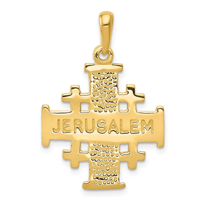 TreasureFineJewelers Necklaces 14k Jerusalem Cross Pendant