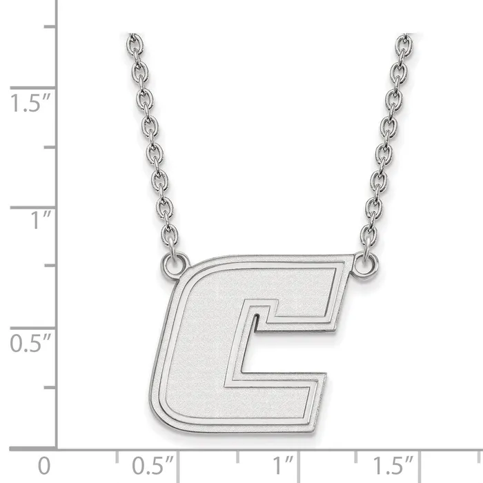 TreasureFineJewelers Necklaces 14K White Gold The U of Tennessee at Chattanooga Large Pendant with Necklace