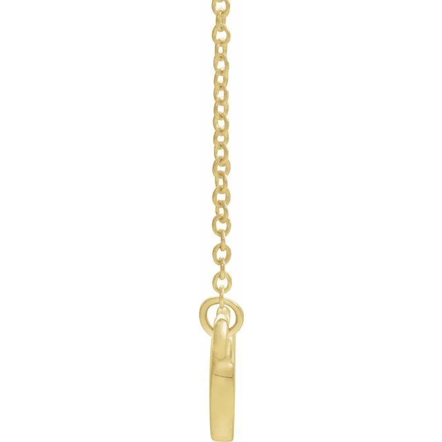 TreasureFineJewelers Necklaces 14K Yellow Emerald Heart 16 Necklace