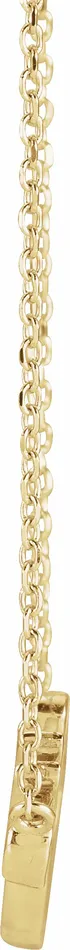 TreasureFineJewelers Necklaces 14K Yellow Gold Faith 18 Necklace