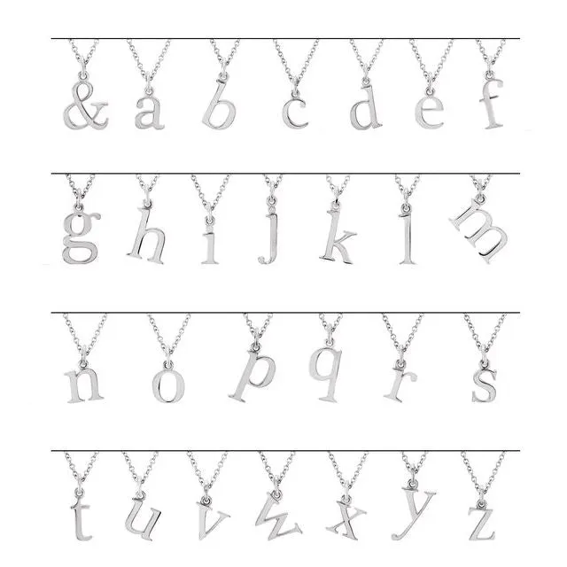 TreasureFineJewelers Necklaces 14K Yellow Gold Lowercase Initial K Pendant