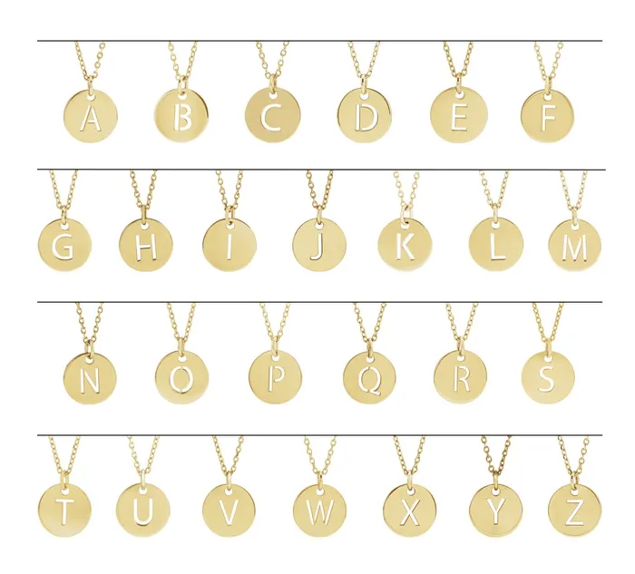 TreasureFineJewelers Necklaces 18K Rose GoldPlated Sterling Silver Initial P 10 mm Disc 1618 Necklace