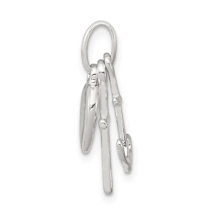 TreasureFineJewelers Necklaces Sterling Silver Anchor Heart Pendant