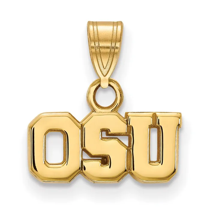 TreasureFineJewelers Necklaces Sterling Silver Goldplated The Ohio State University OSU Small Pendant TreasureFineJewelers Necklaces Sterling Silver Goldplated The Ohio State University OSU Small Pendant