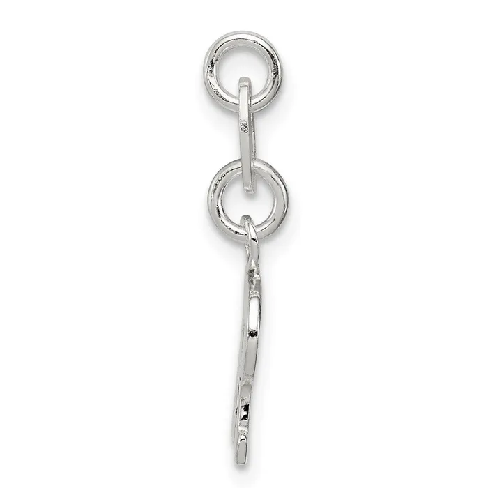 TreasureFineJewelers Necklaces Sterling Silver Letter R Initial Charm