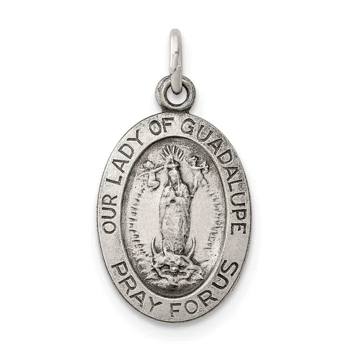 TreasureFineJewelers Necklaces Sterling Silver Our Lady of Guadalupe Medal TreasureFineJewelers Necklaces Sterling Silver Our Lady of Guadalupe Medal