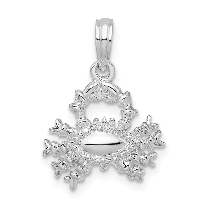 TreasureFineJewelers Necklaces Sterling Silver Polished 3D Cancer Zodiac Pendant TreasureFineJewelers Necklaces Sterling Silver Polished 3D Cancer Zodiac Pendant