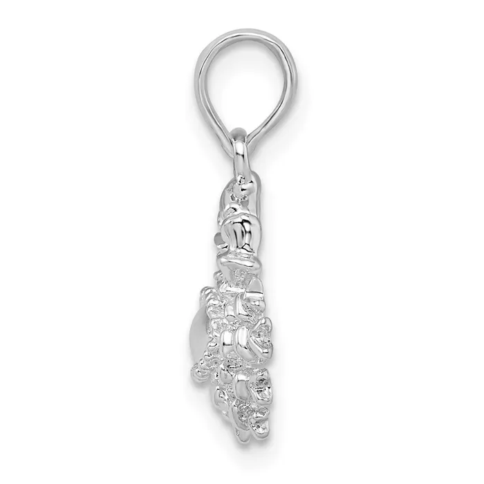 TreasureFineJewelers Necklaces Sterling Silver Polished 3D Cancer Zodiac Pendant