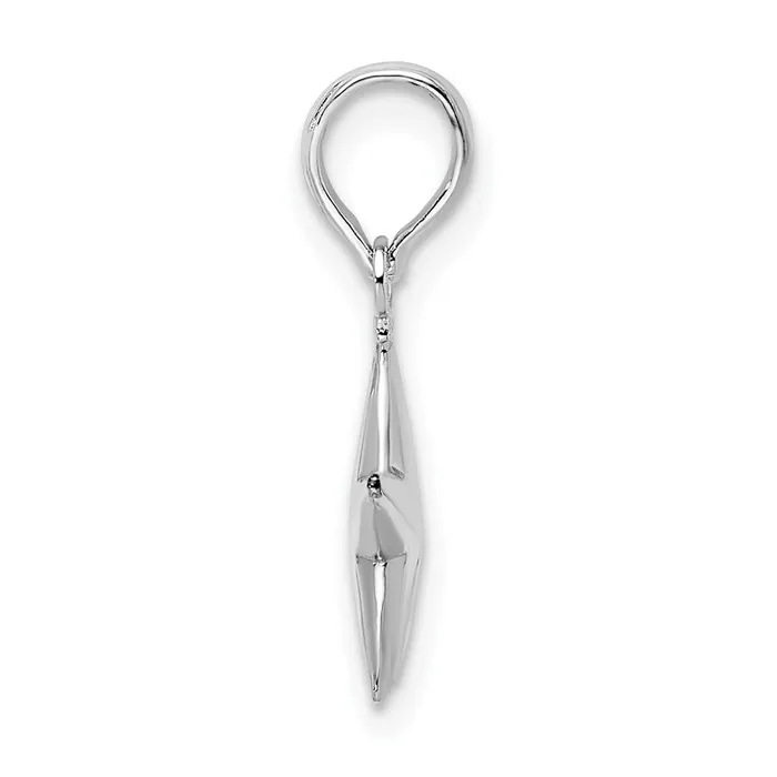 TreasureFineJewelers Necklaces Sterling Silver Polished 3D Star Pendant