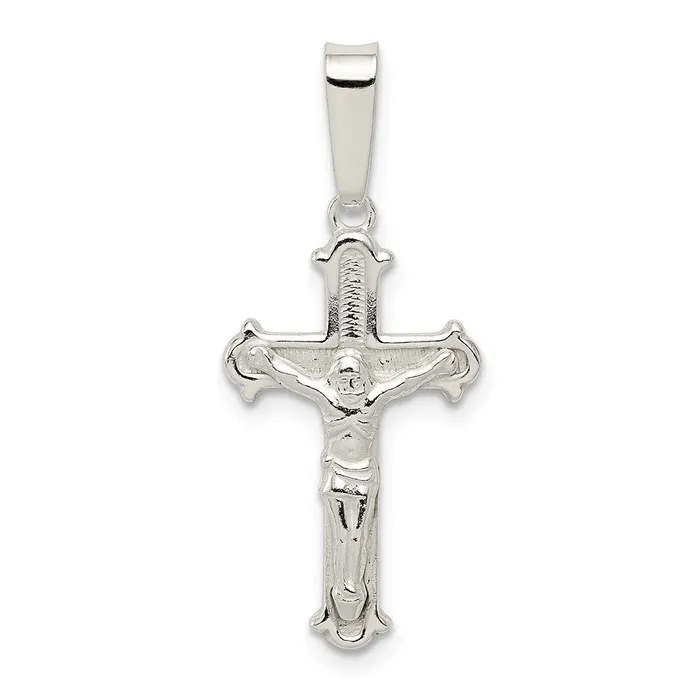 TreasureFineJewelers Necklaces Sterling Silver Polished Crucifix Pendant