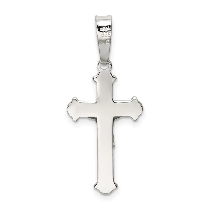 TreasureFineJewelers Necklaces Sterling Silver Polished Crucifix Pendant