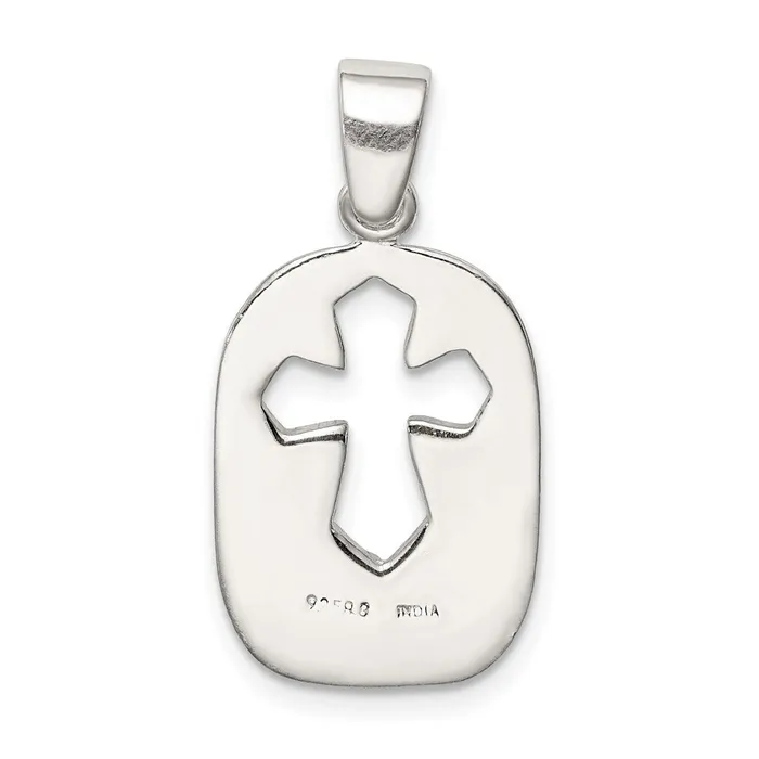 TreasureFineJewelers Necklaces Sterling Silver Polished Faith Pendant