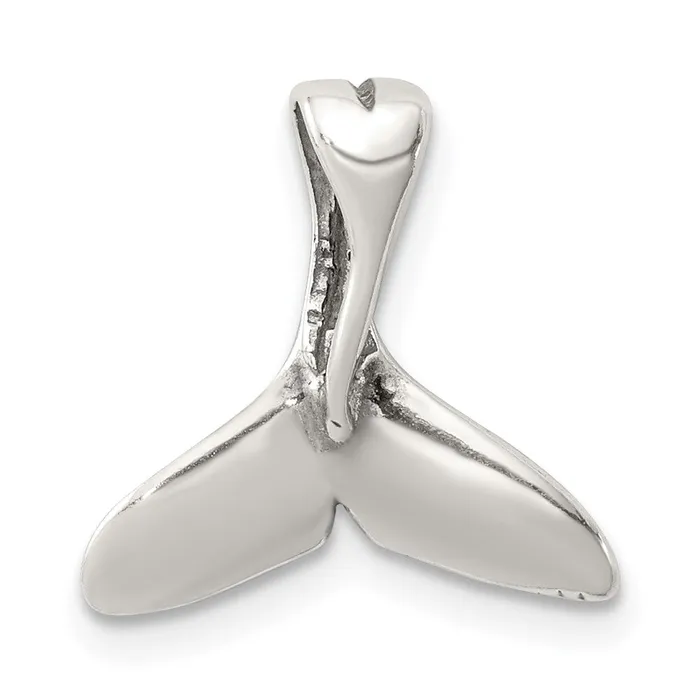 TreasureFineJewelers Necklaces Sterling Silver Small Whale Tail Pendant