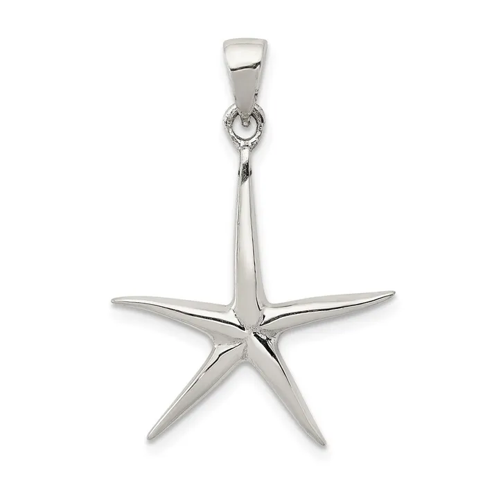 TreasureFineJewelers Necklaces Sterling Silver Starfish Pendant